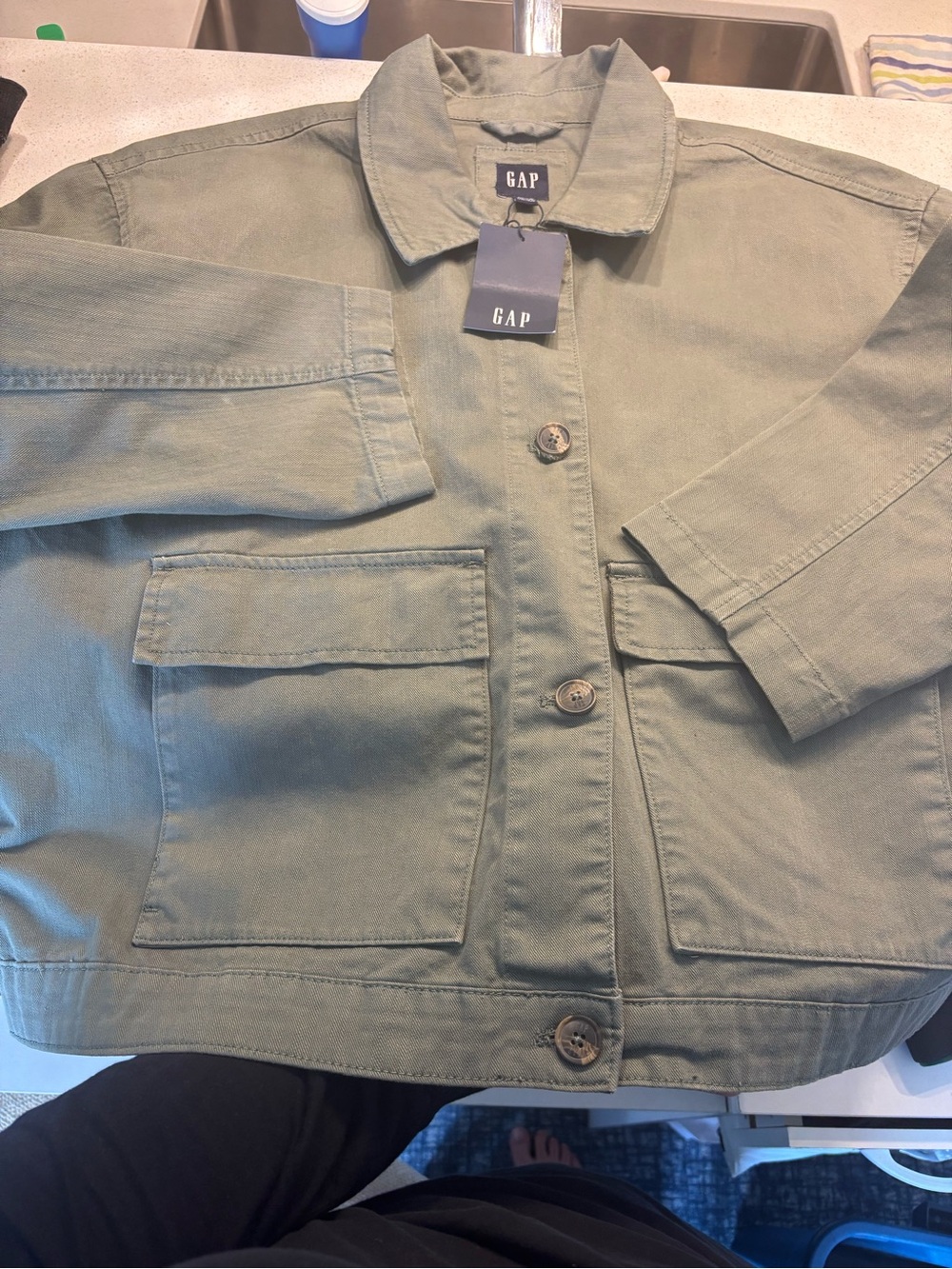 GAP Olive Green Utility Jacket - Picture 2 of 2